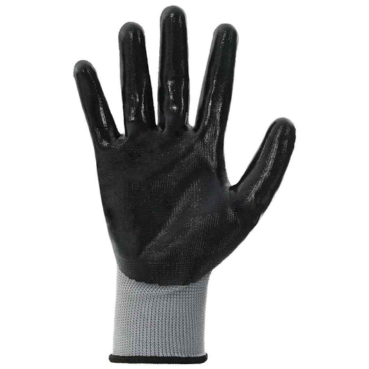 Arbeidshansker 24 pcs Grå og svart 10 / xl Polyester