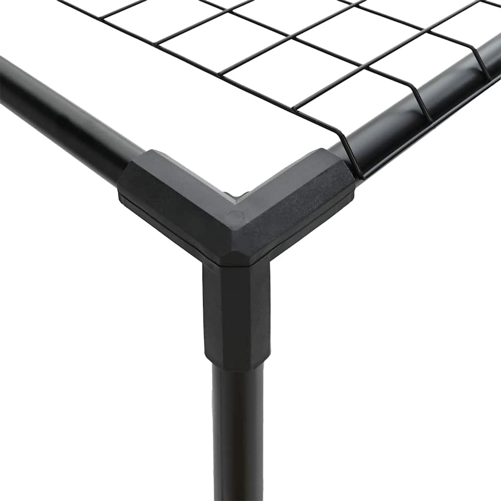 3-lags plantehylle Svart 400 x 32 x 104 cm Stål