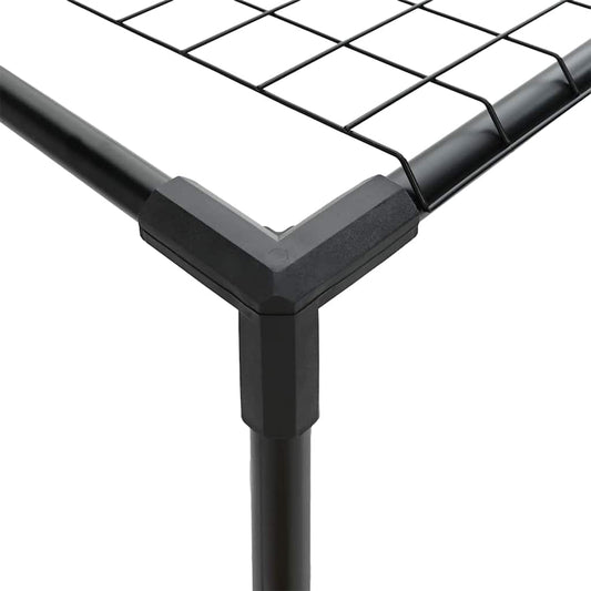 3-lags plantehylle Svart 400 x 32 x 104 cm Stål