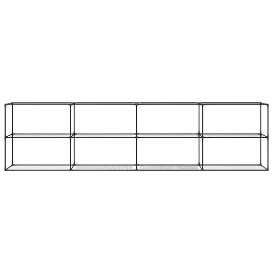 3-lags plantehylle Svart 400 x 32 x 104 cm Stål