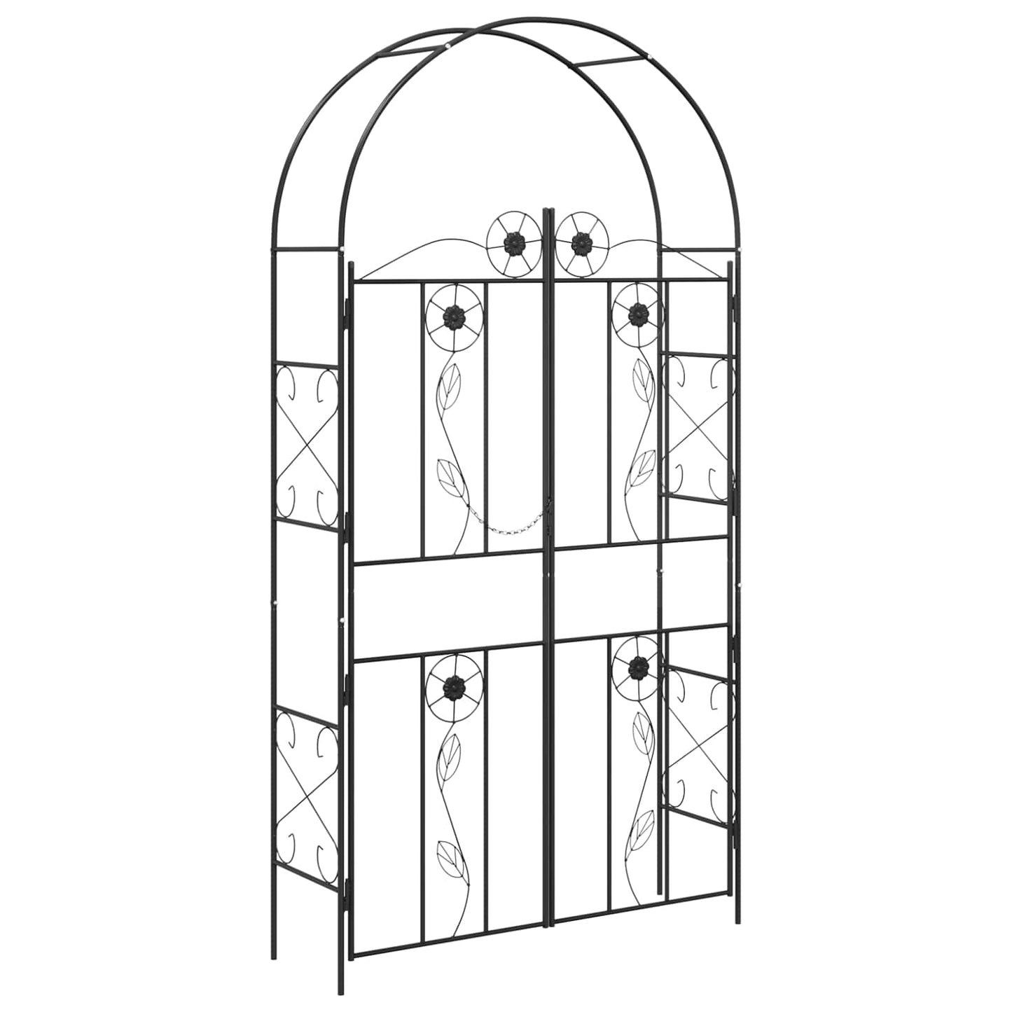 Hagebue Ensfarget Svart 115 x 37 x 226 cm