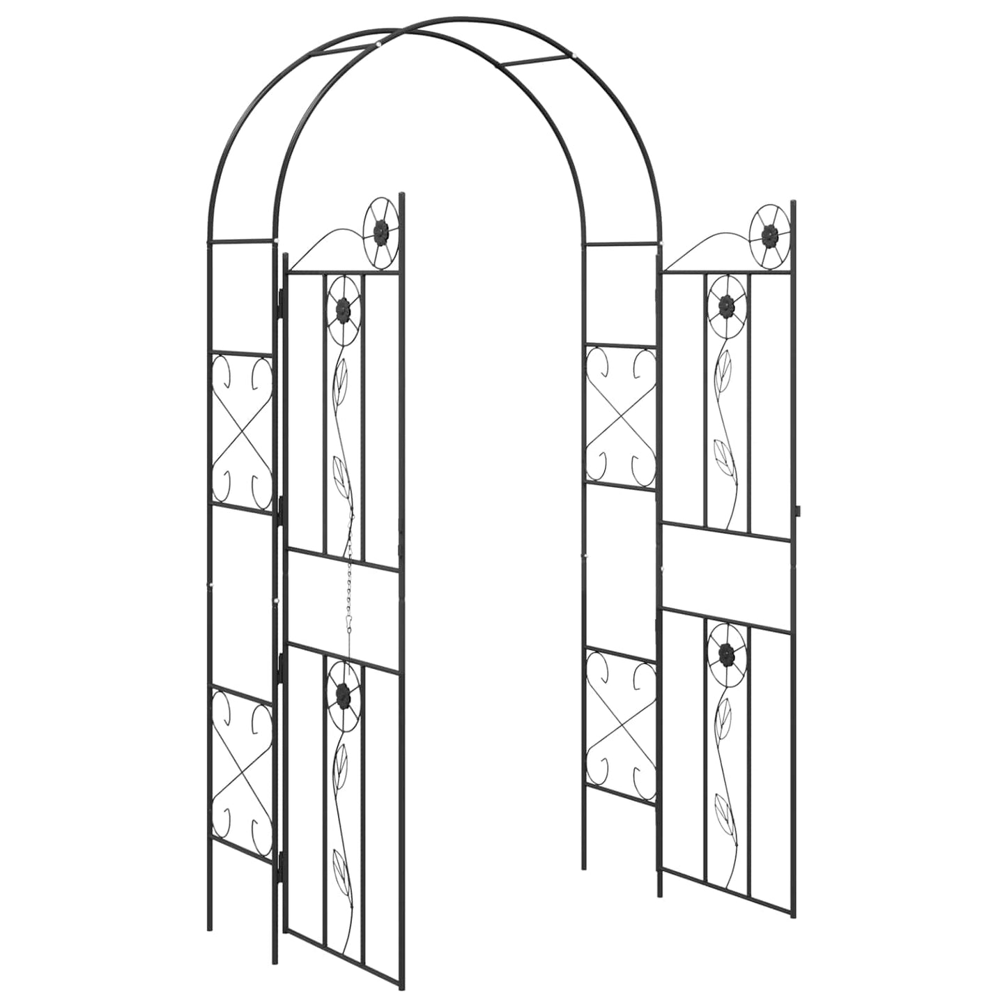 Hagebue Ensfarget Svart 115 x 37 x 226 cm