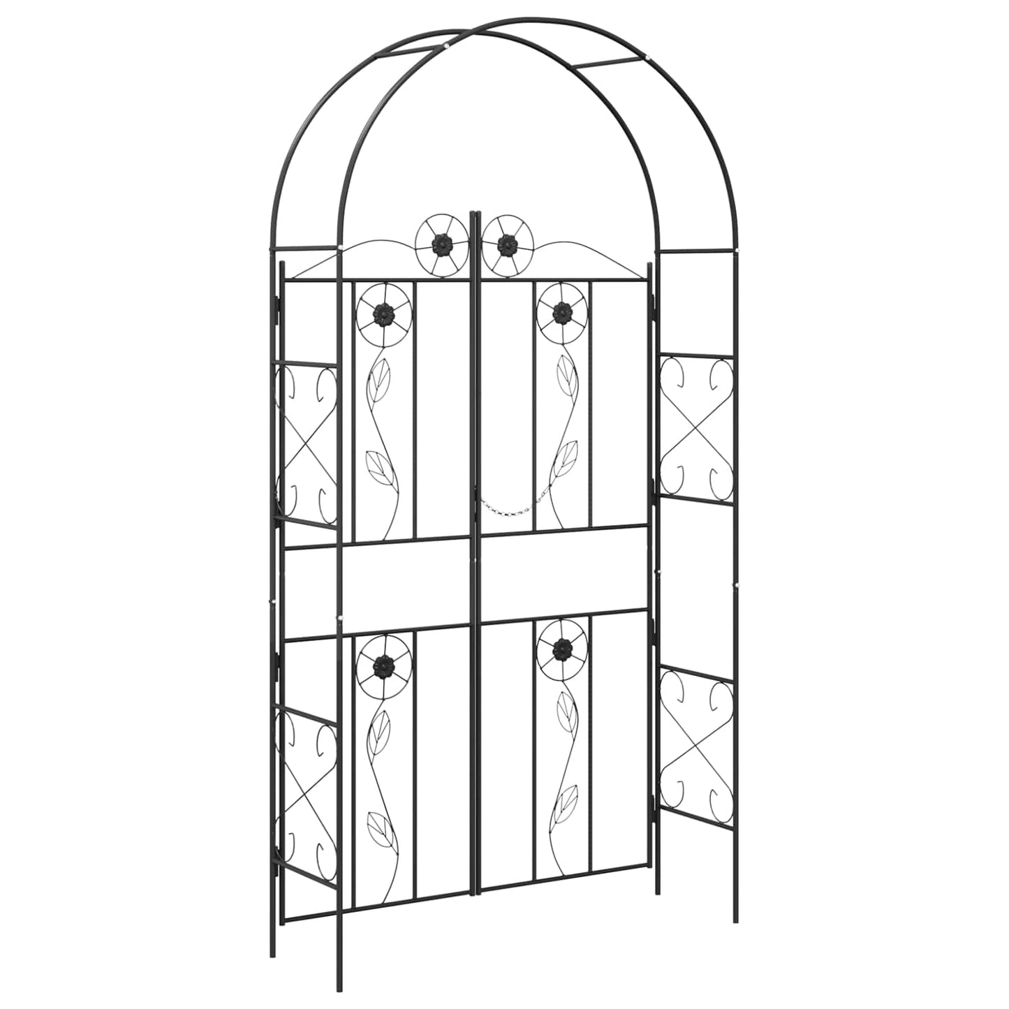 Hagebue Ensfarget Svart 115 x 37 x 226 cm