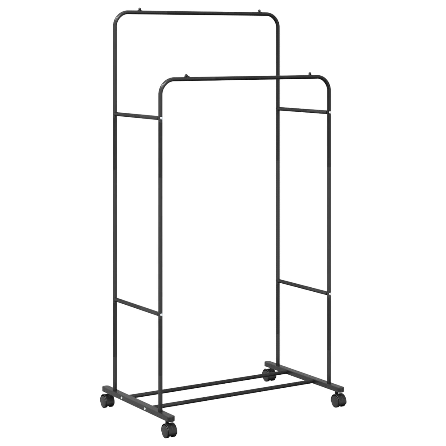 Klesstativ Ensfarget Svart 80 x 53 x 156 cm