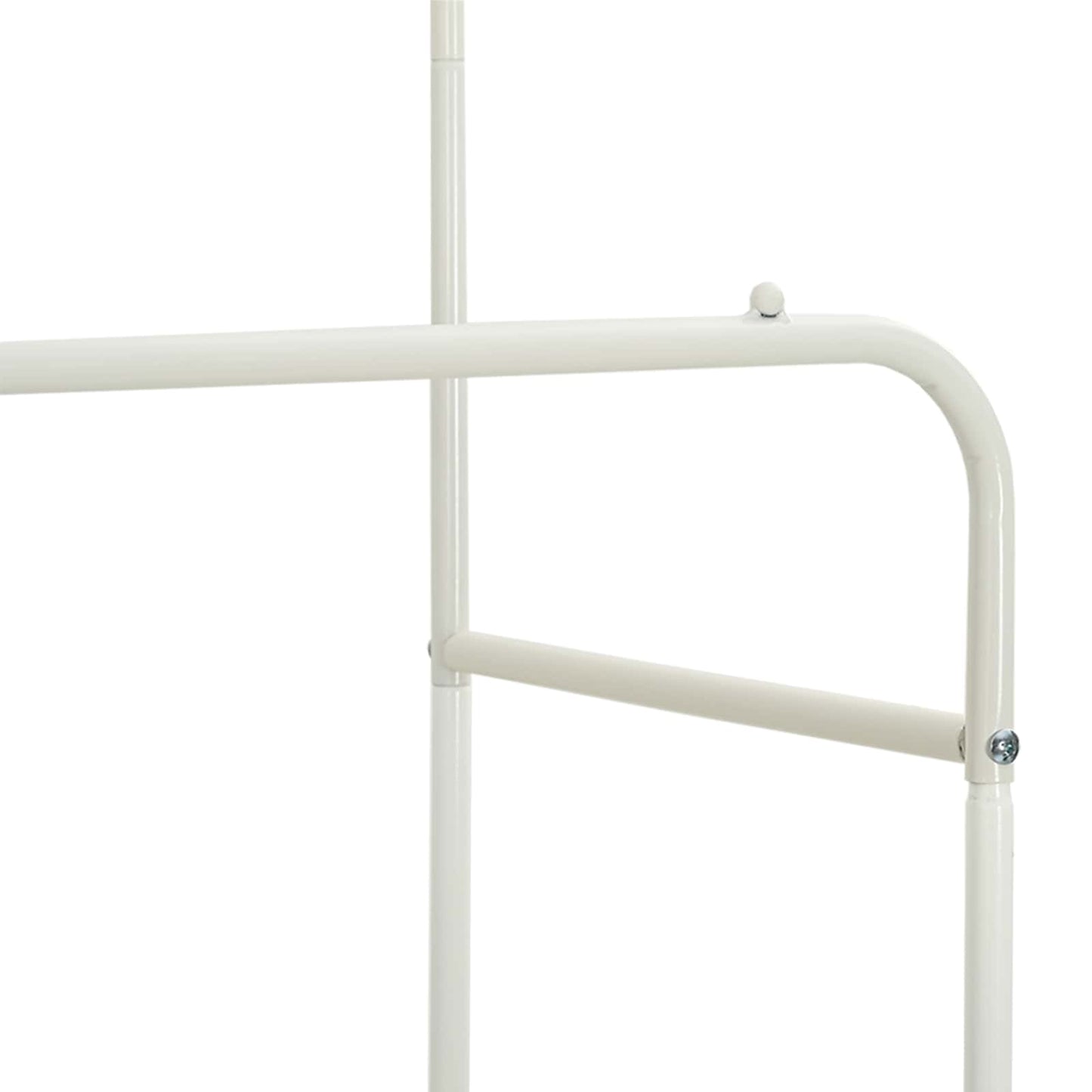 Klesstativ med hylle med hjul med lagring Hvit 80 x 53 x 156 cm