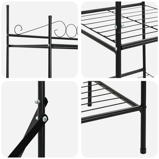 Åpen Garderobe med hylle Svart 104,5 x 45 x 172 cm Stål
