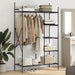 Åpen Garderobe med hylle Svart 104,5 x 45 x 172 cm Stål