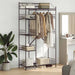 Åpen Garderobe med hylle Svart 101 x 43 x 188 cm Stål