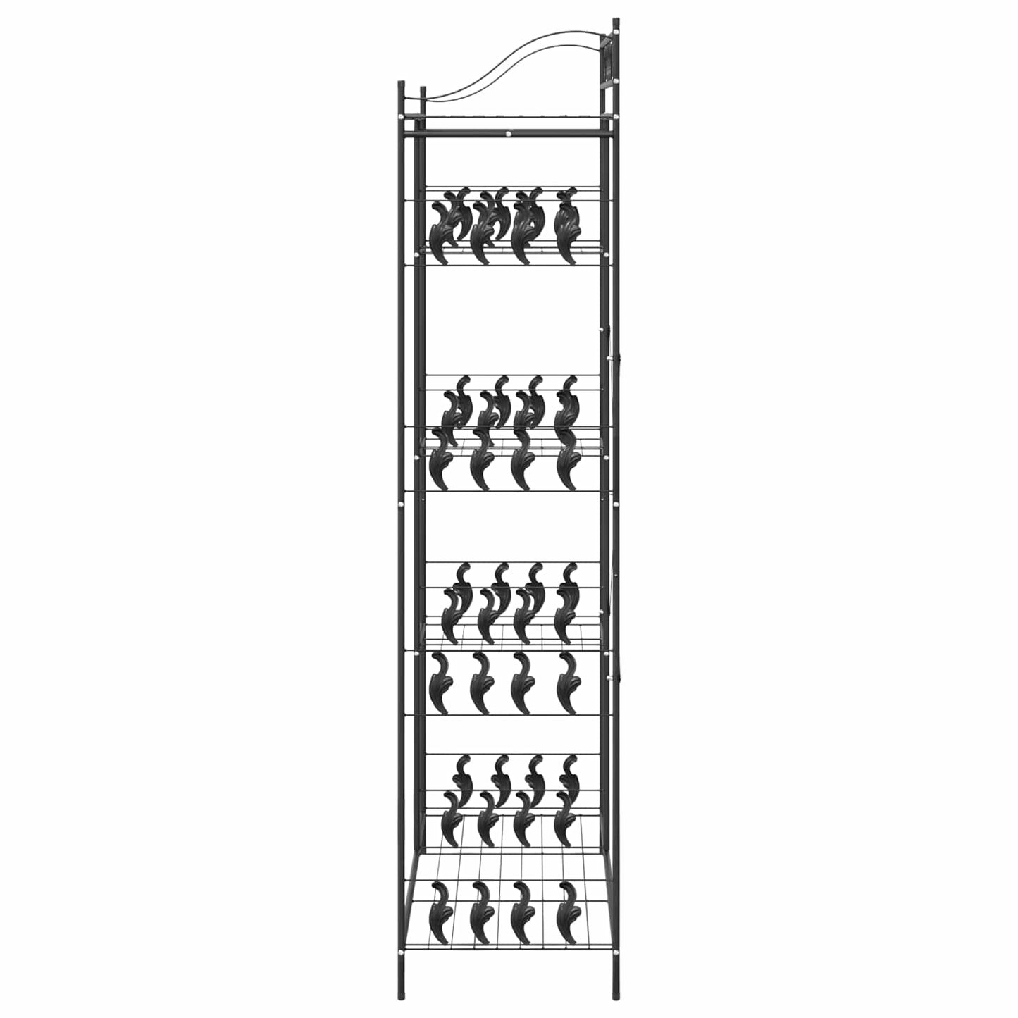 Åpen Garderobe med hylle Svart 101 x 43 x 188 cm Stål