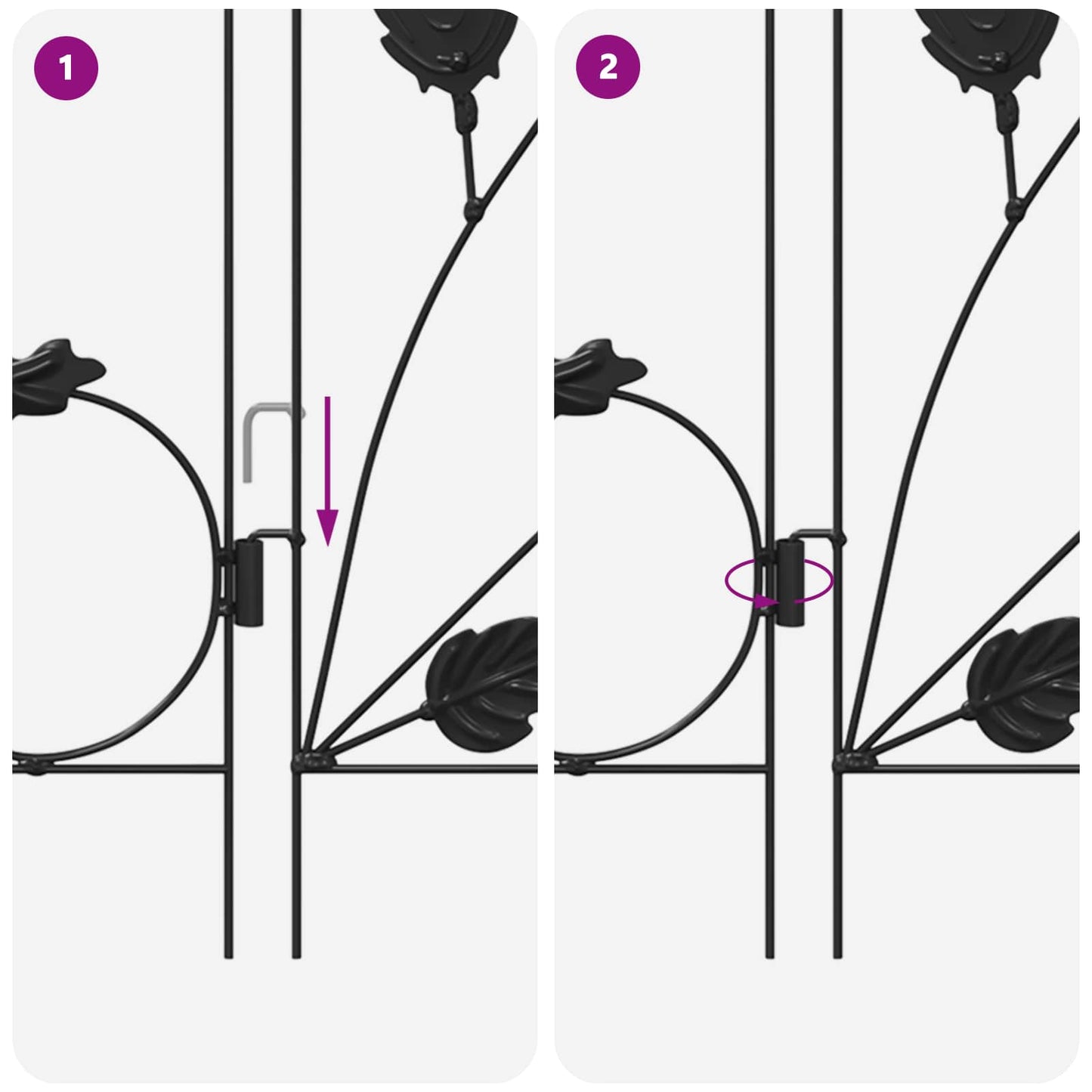 Hage Hegning 5 pcs Svart Stål