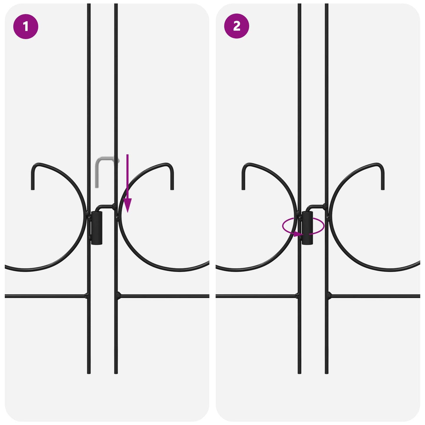 Hage Hegning 5 pcs Svart Stål