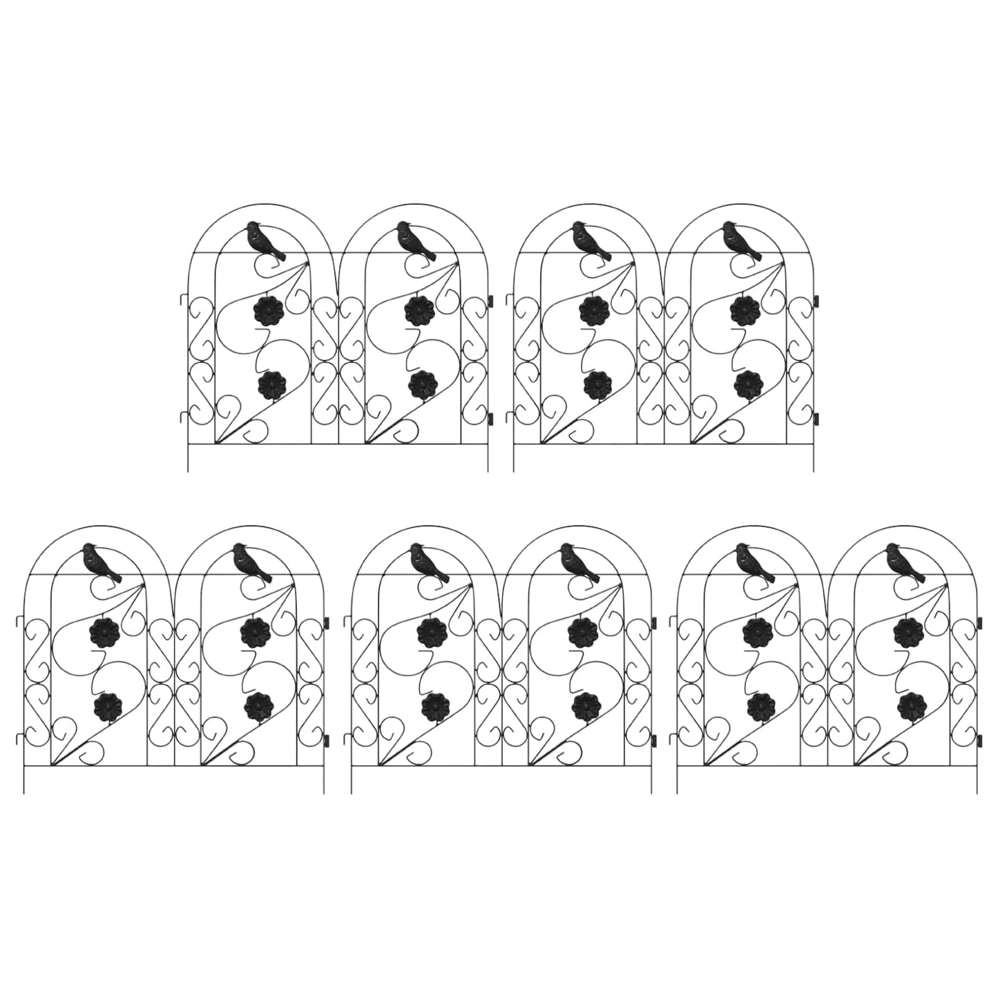 Hage Hegning 5 pcs Svart Stål