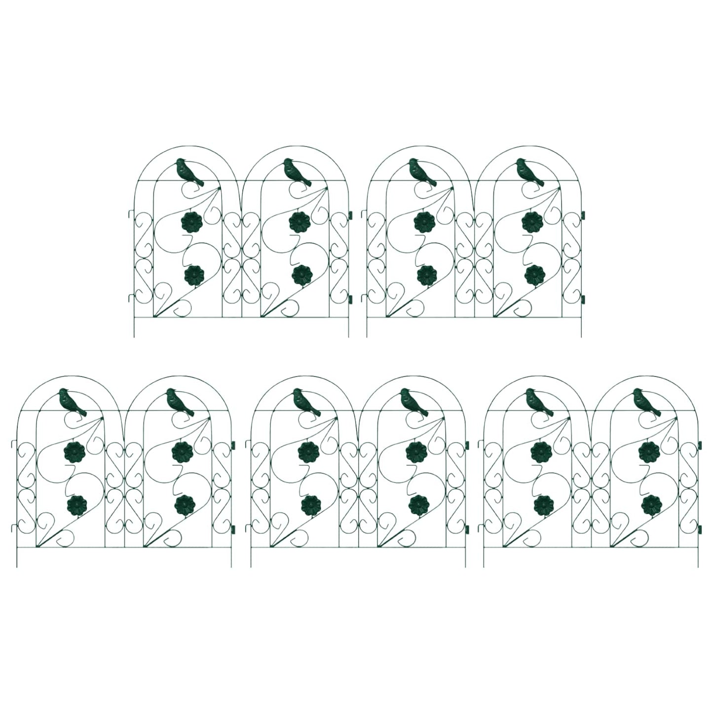 Hage Hegning 5 pcs Grønn Stål