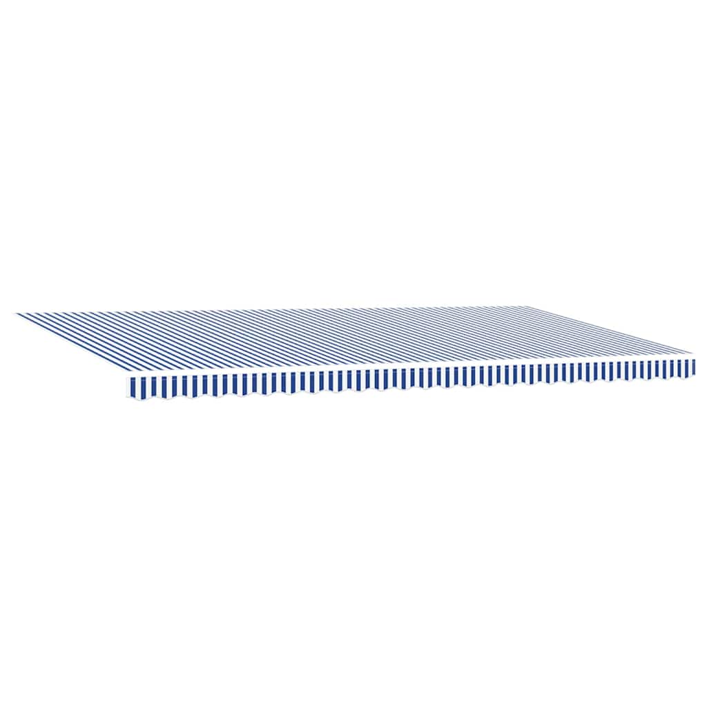 Innvendbar Markise med LED -stripelys Blå og hvit 600 × 300 cm vidaXL