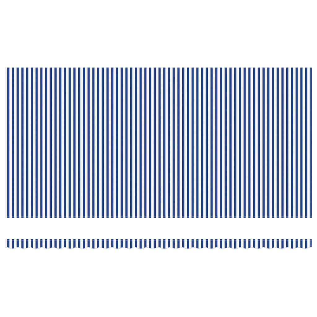 Innvendbar Markise med LED -stripelys Blå og hvit 600 × 300 cm vidaXL