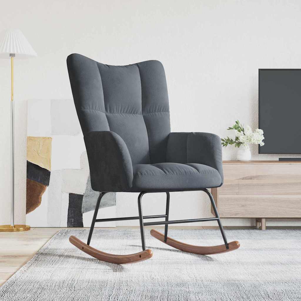 Gyngestol Mørkegrå 78 x 61 x 98 cm Fløyel