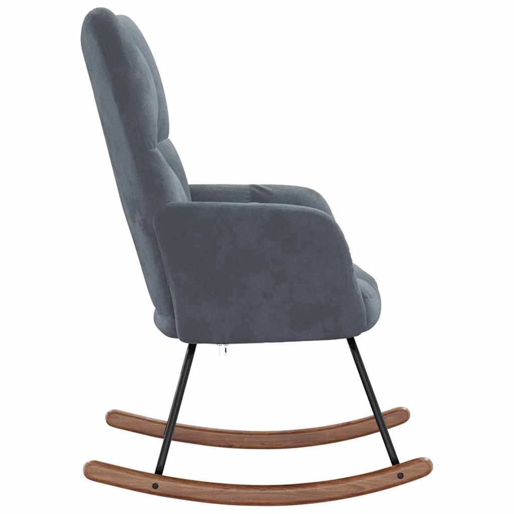 Gyngestol Mørkegrå 78 x 61 x 98 cm Fløyel