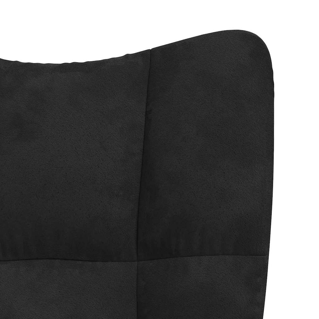 Gyngestol Svart 78 x 61 x 98 cm Fløyel