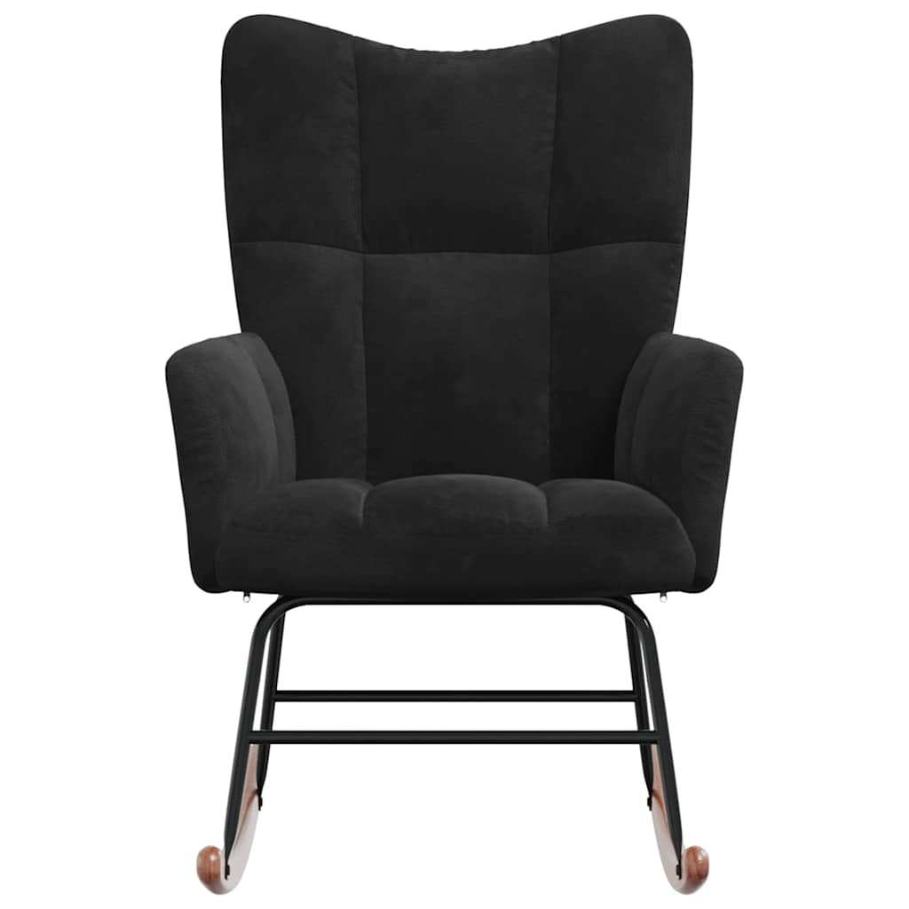 Gyngestol Svart 78 x 61 x 98 cm Fløyel