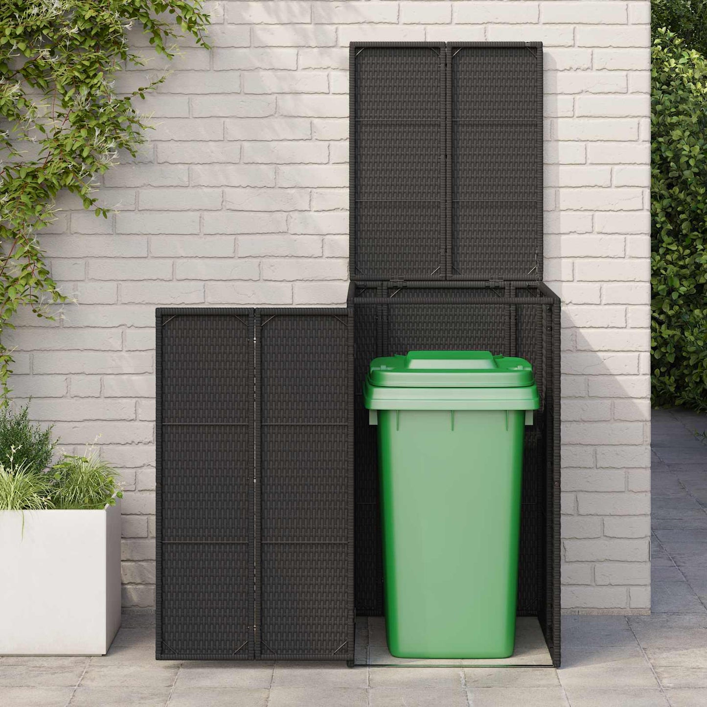 Søppelboks Svart 65 x 80 x 115 cm Polyethylen
