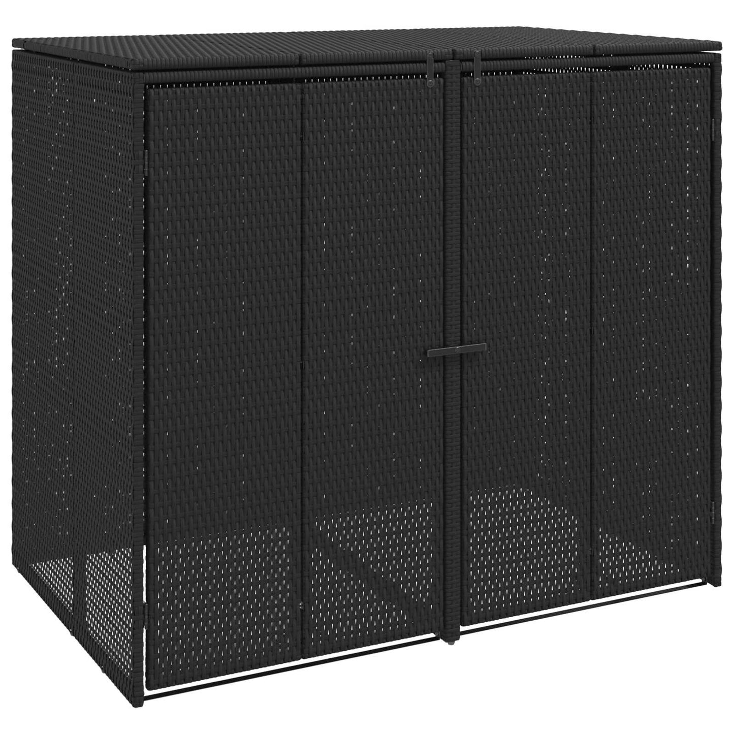 Søppelboks 2 pcs Svart 130 x 80 x 115 cm Polyethylen