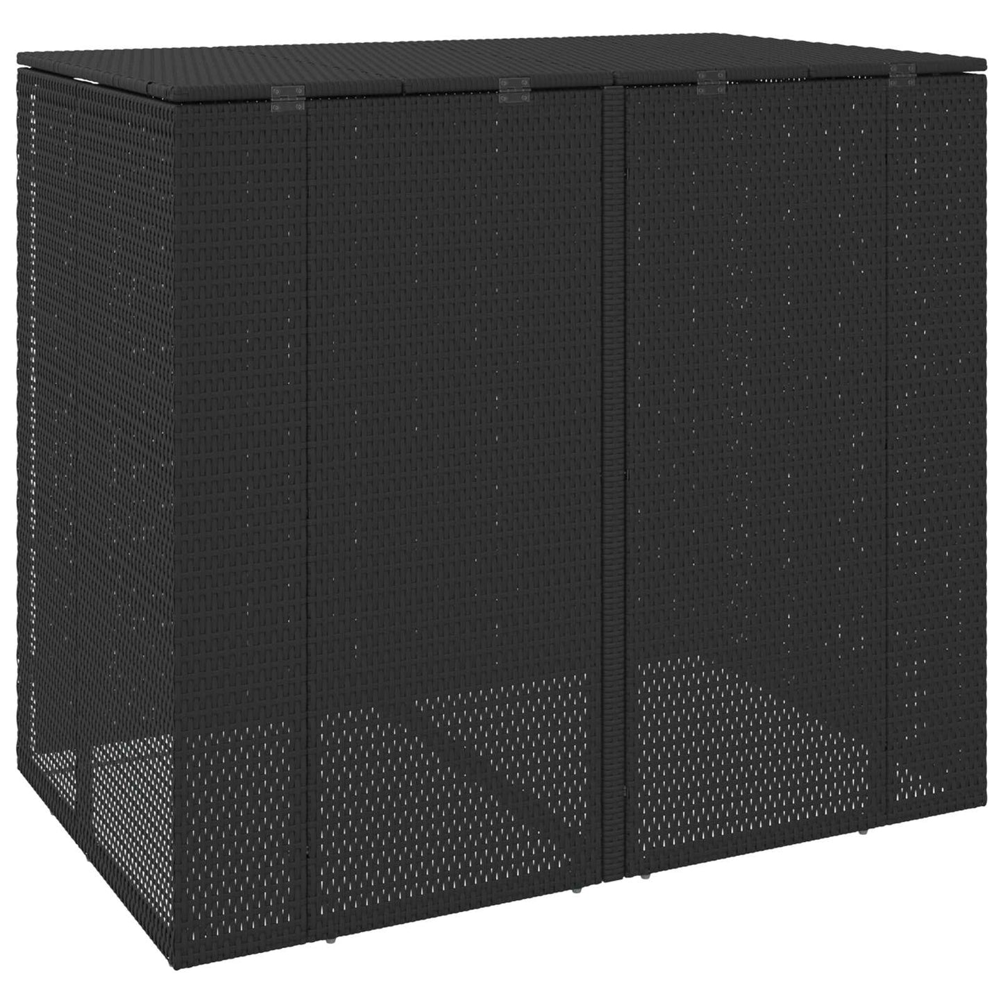 Søppelboks 2 pcs Svart 130 x 80 x 115 cm Polyethylen