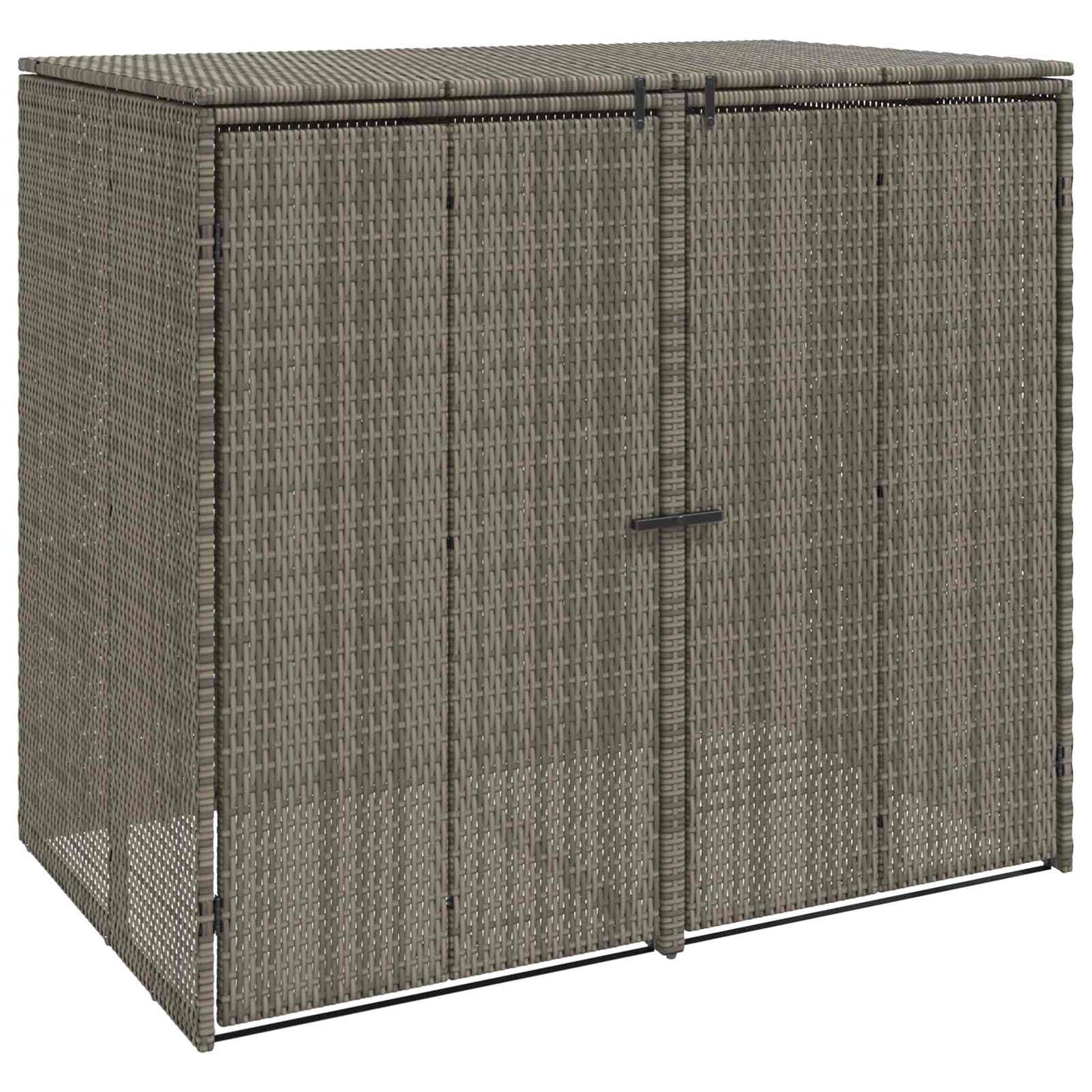 Søppelboks 2 pcs Grå 130 x 80 x 115 cm Polyethylen