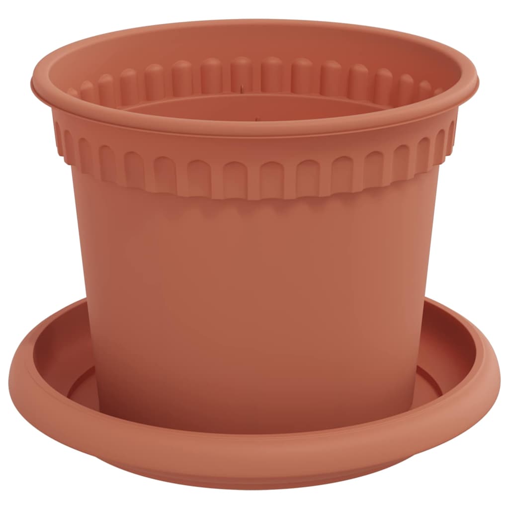 Plantepotter 6 pcs Klinker Rød Ø 12,5 x 10 cm Plast