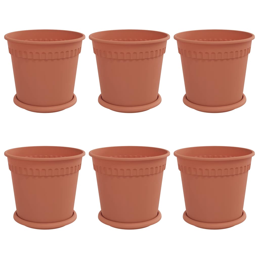 Plantepotter 6 pcs Klinker Rød Ø 19 x 16 cm Plast