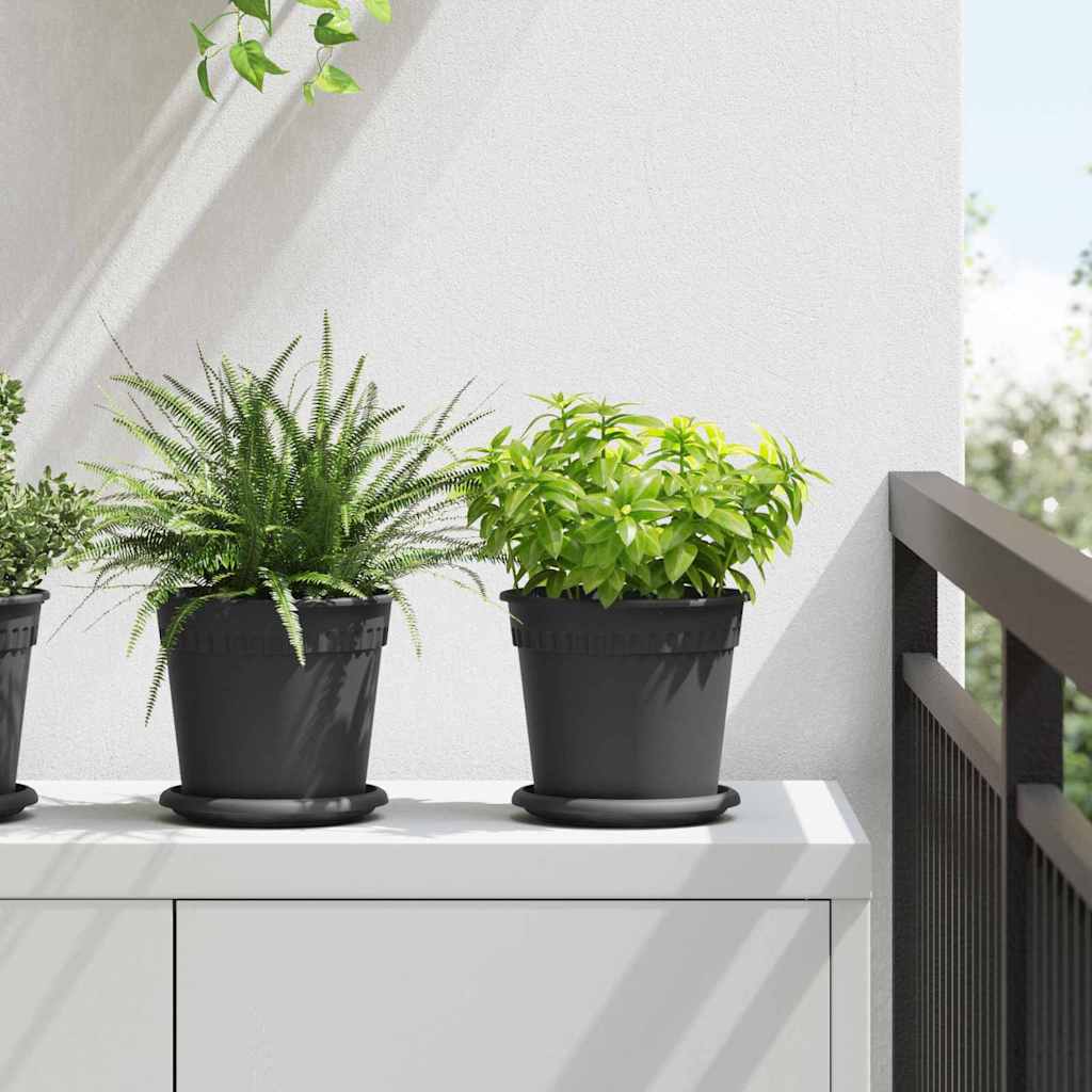 Plantepotter 24 pcs Svart Ø 17 x 14 cm Plast