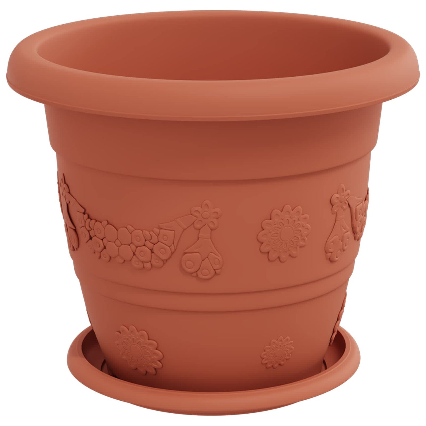 Plantepotter 6 pcs Klinker Rød Ø 26 x 21.5 cm Plast