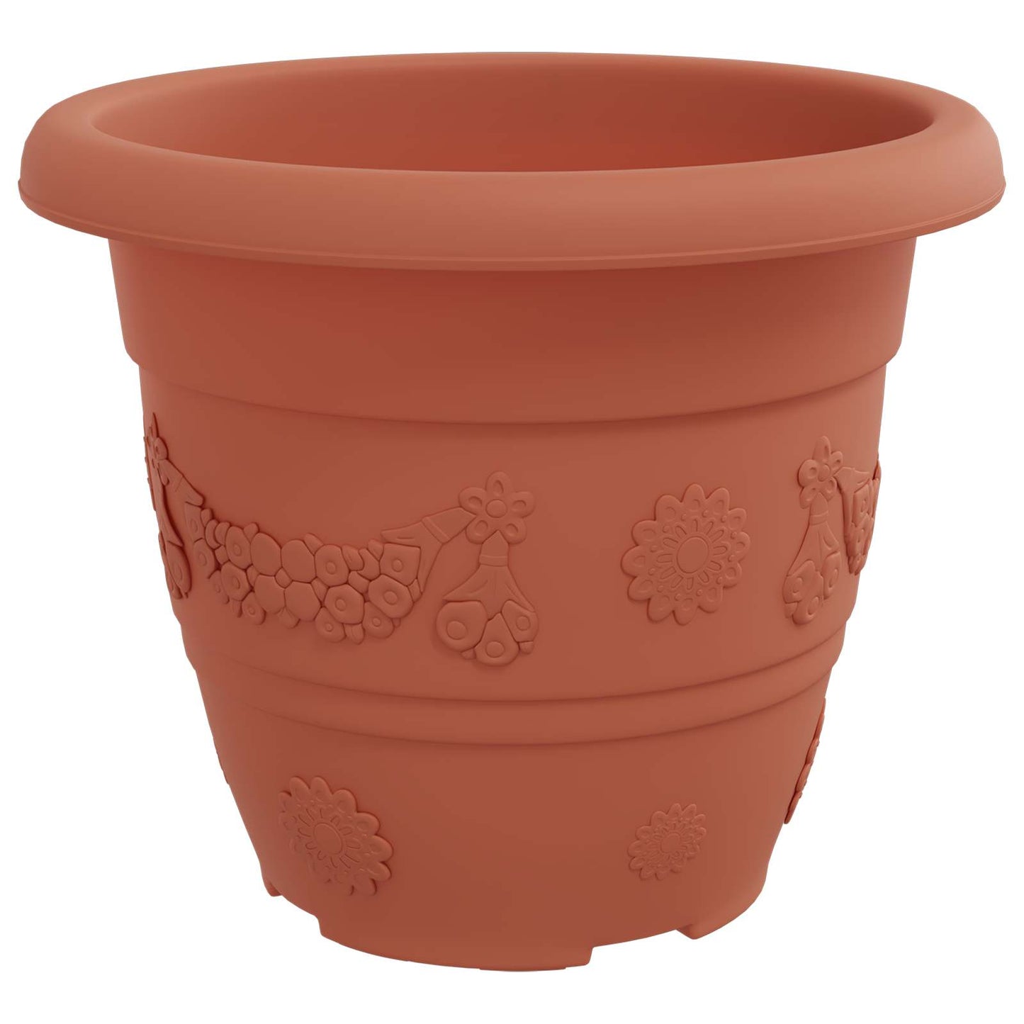 Plantepotter 24 pcs Klinker Rød Ø 22 x 18 cm Plast