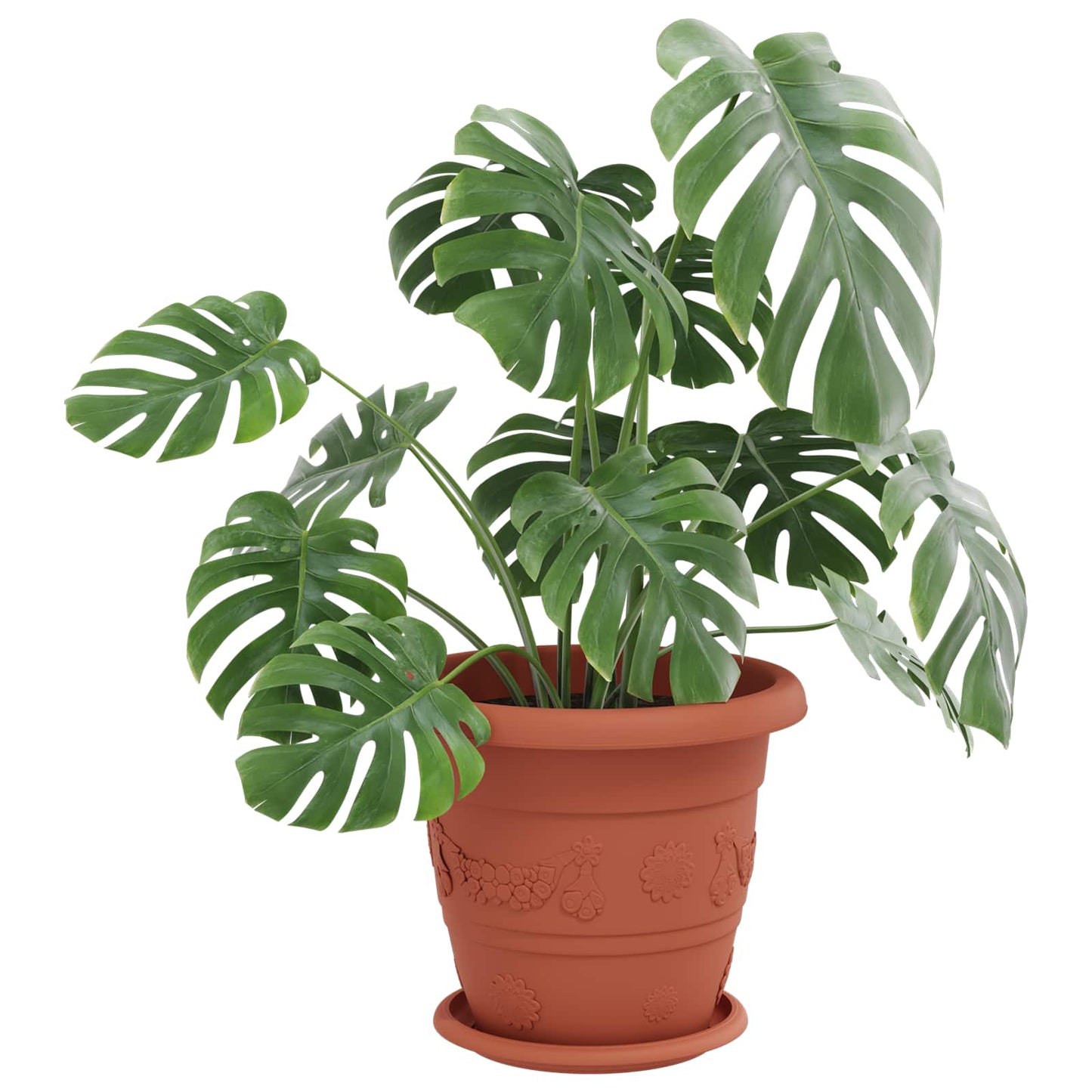 Plantepotter 24 pcs Klinker Rød Ø 26 x 21.5 cm Plast