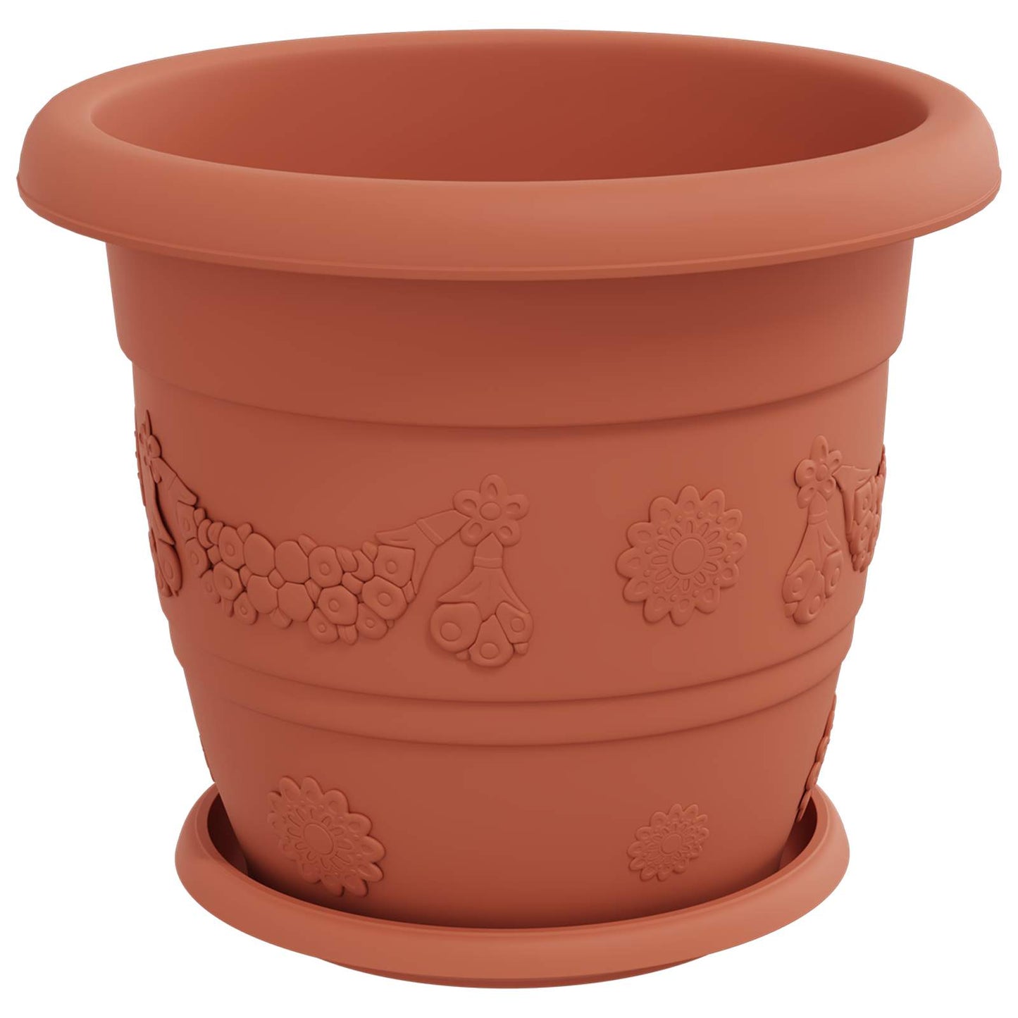 Plantepotter 24 pcs Klinker Rød Ø 30 x 25 cm Plast