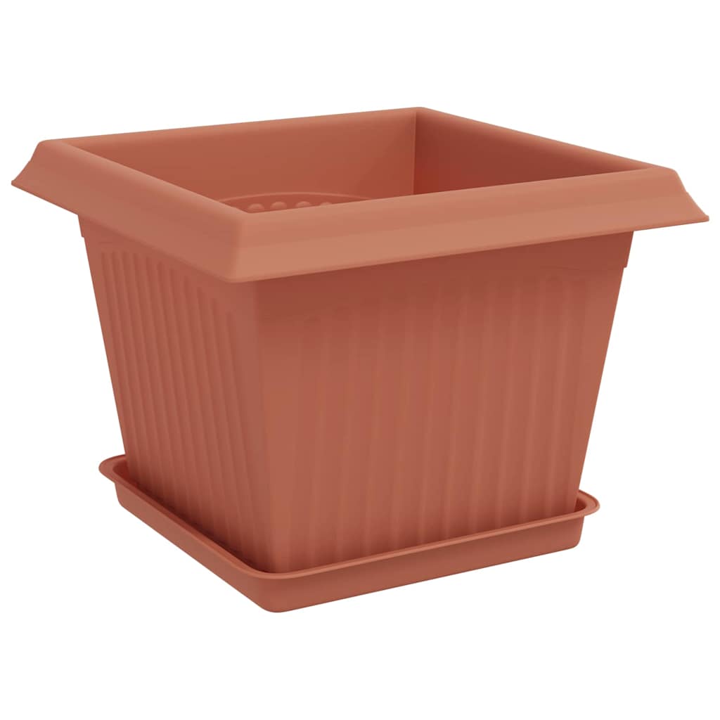 Plantepotter 6 pcs Klinker Rød 23 x 23 x 17,5 cm Plast