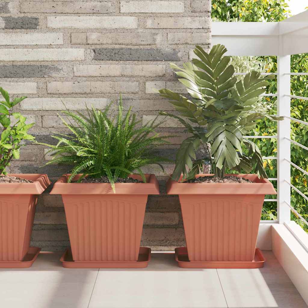 Plantepotter 6 pcs Klinker Rød 38 x 38 x 30 cm Plast