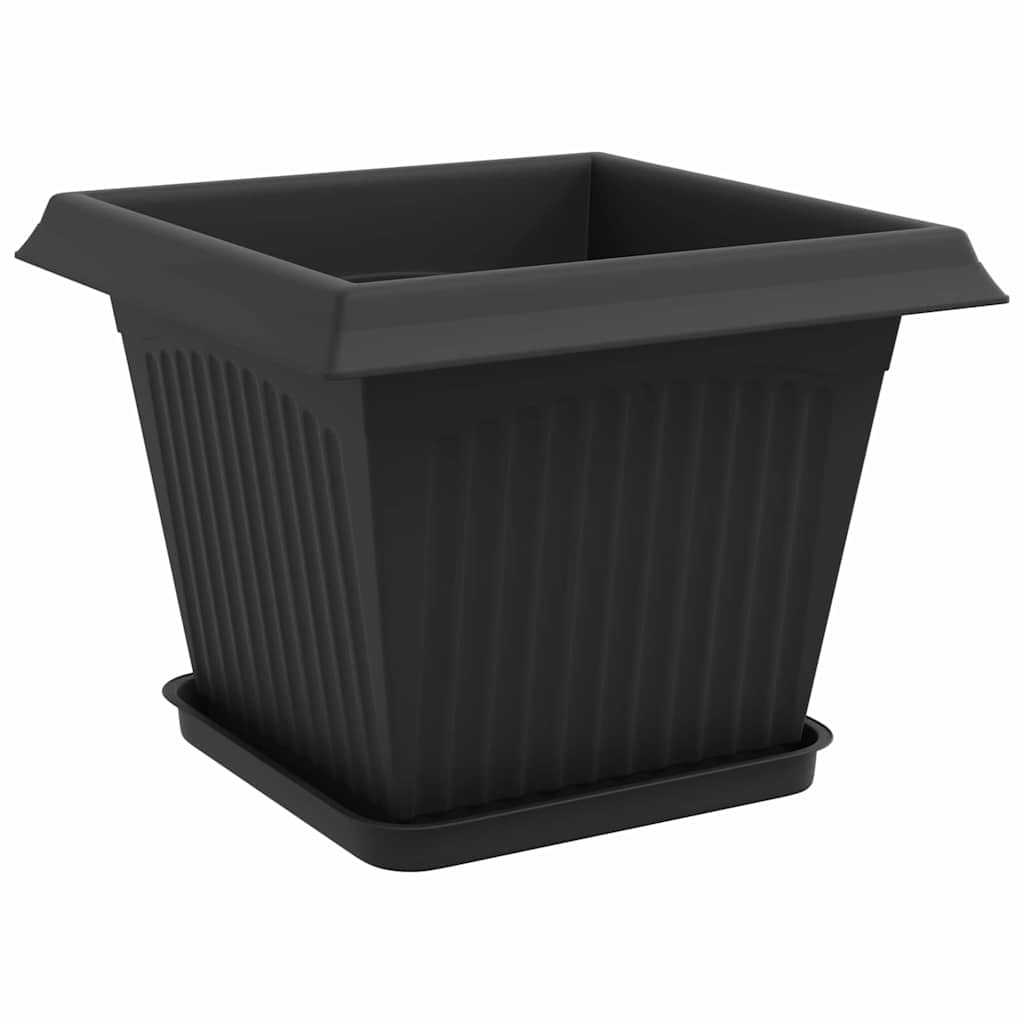 Plantepotter 6 pcs Svart 28,5 x 28,5 x 22 cm Plast