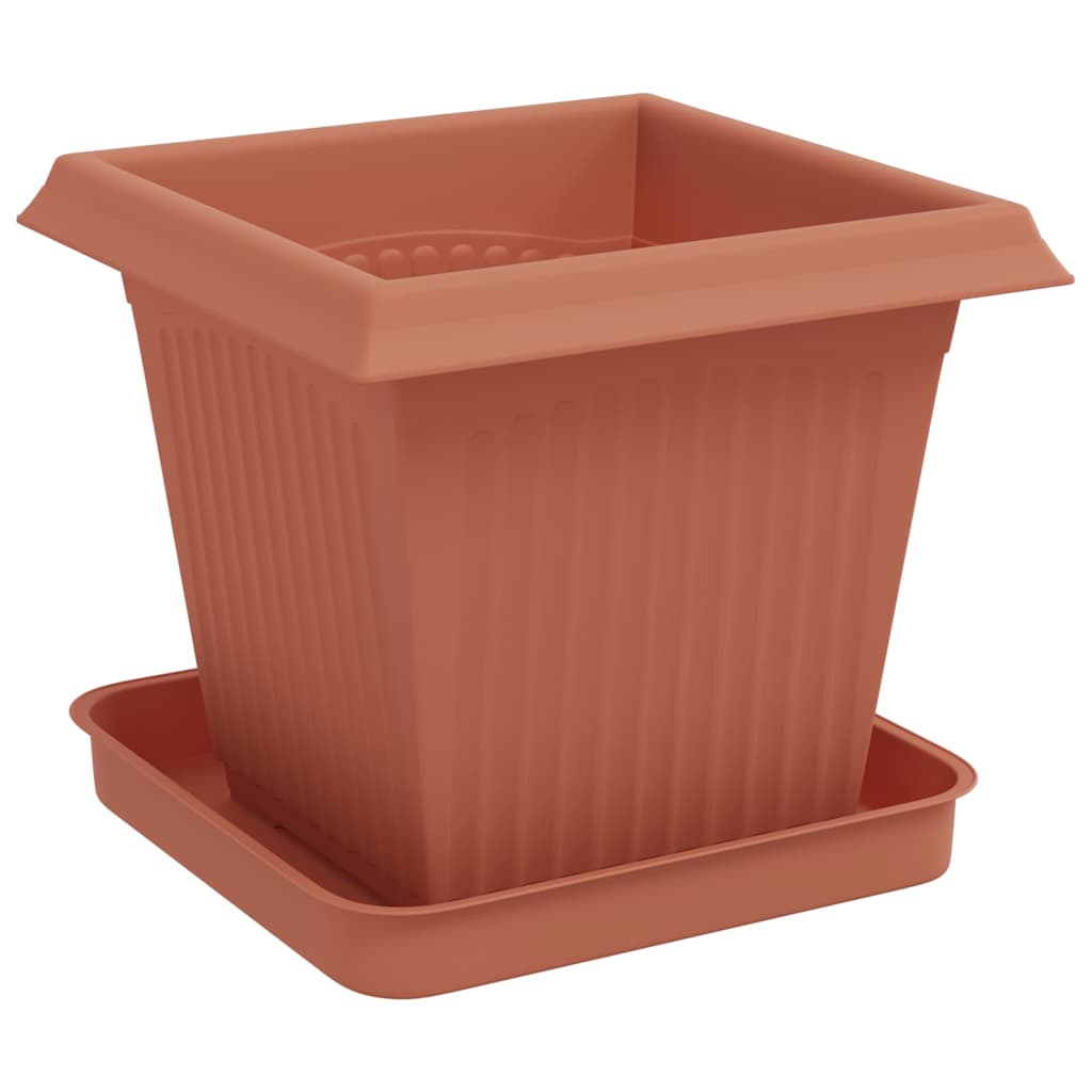 Plantepotter 24 pcs Klinker Rød 16 x 16 x 14 cm Plast