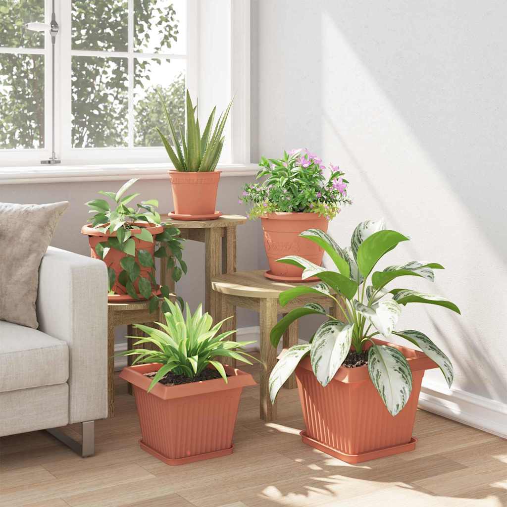 Plantepotter 24 pcs Klinker Rød 28,5 x 28,5 x 22 cm Plast