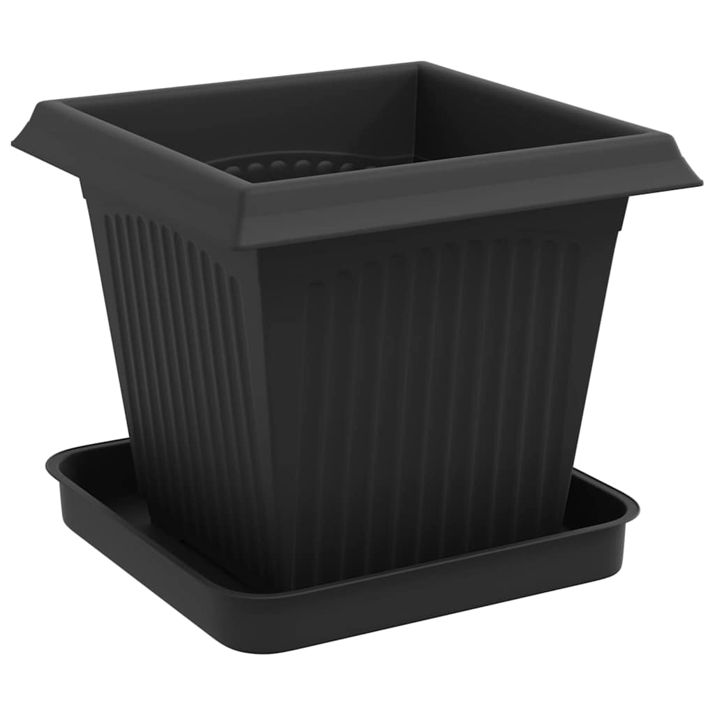 Plantepotter 24 pcs Svart 16 x 16 x 14 cm Plast