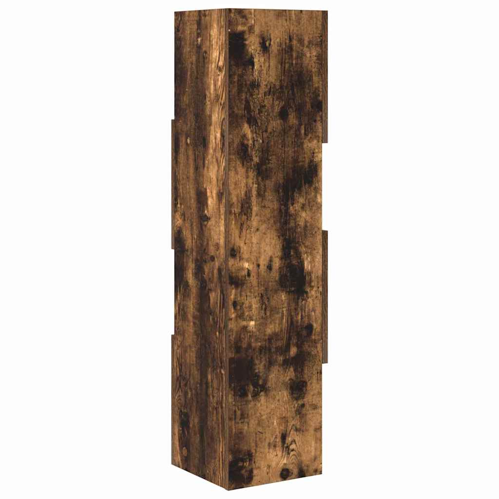 Hjørneskap 25,5x25x102cm Konstruert tre Røkt eik