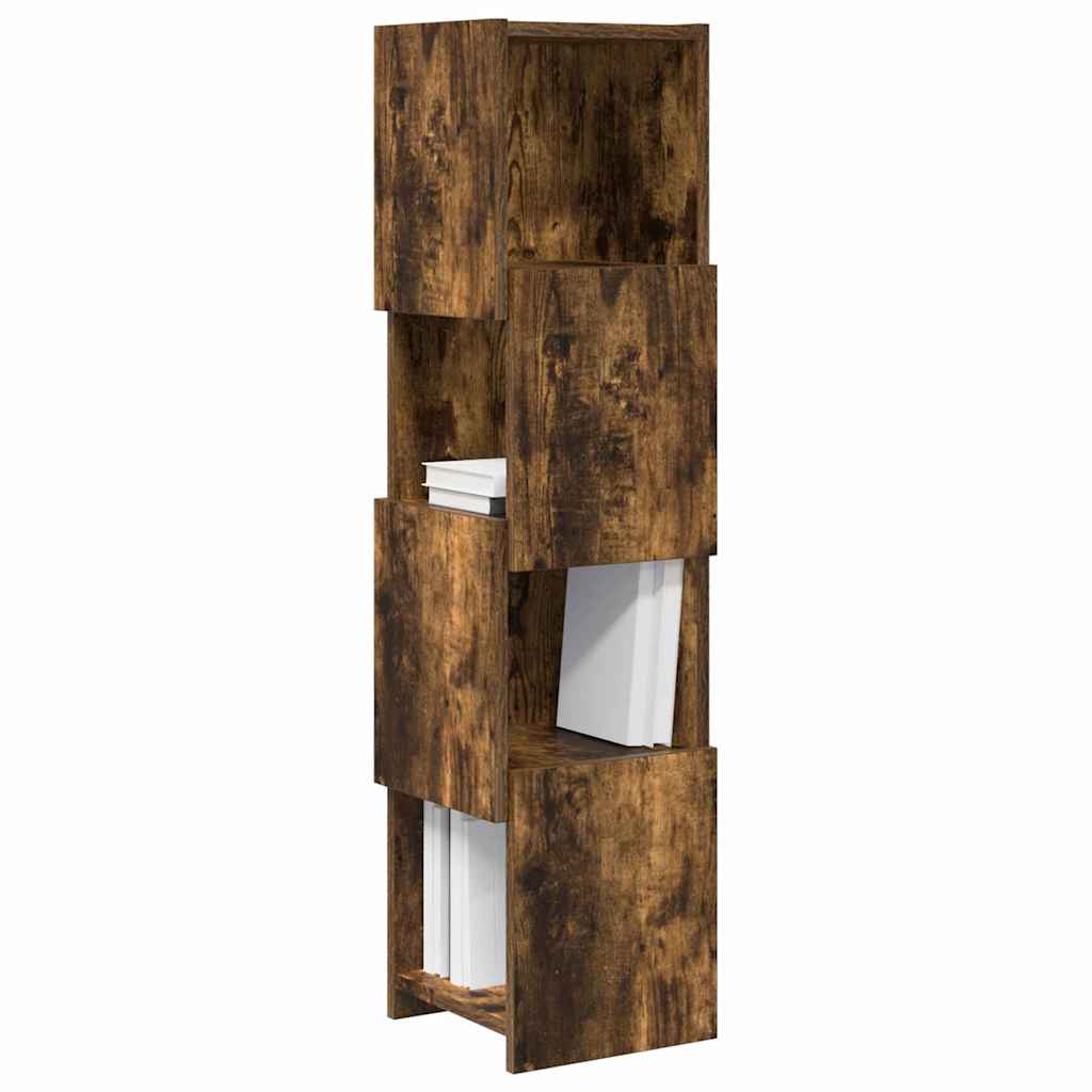 Hjørneskap 25,5x25x102cm Konstruert tre Røkt eik
