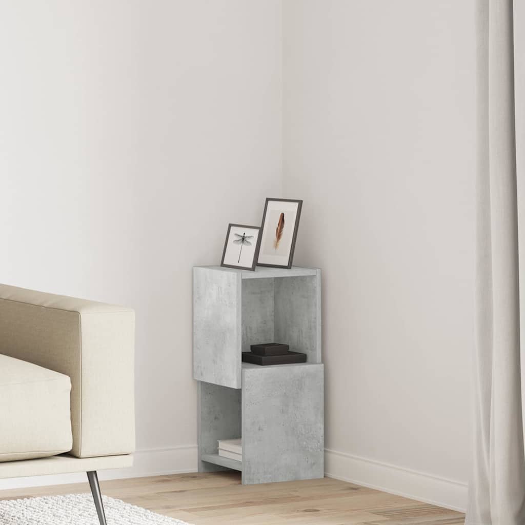 Hjørneskap Betonggrå 25,5x25x55cm Konstruert tre