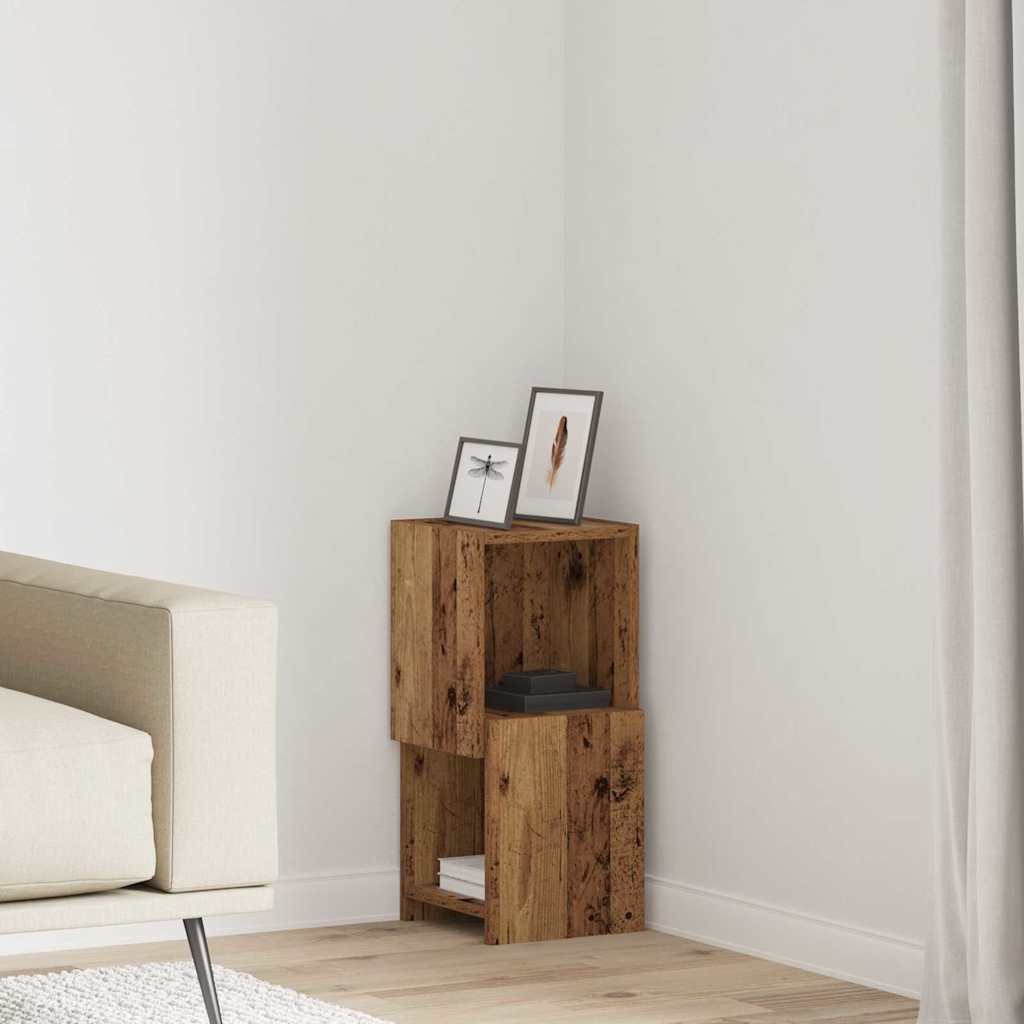 Hjørneskap Gammelt tre 25,5x25x55cm Konstruert tre