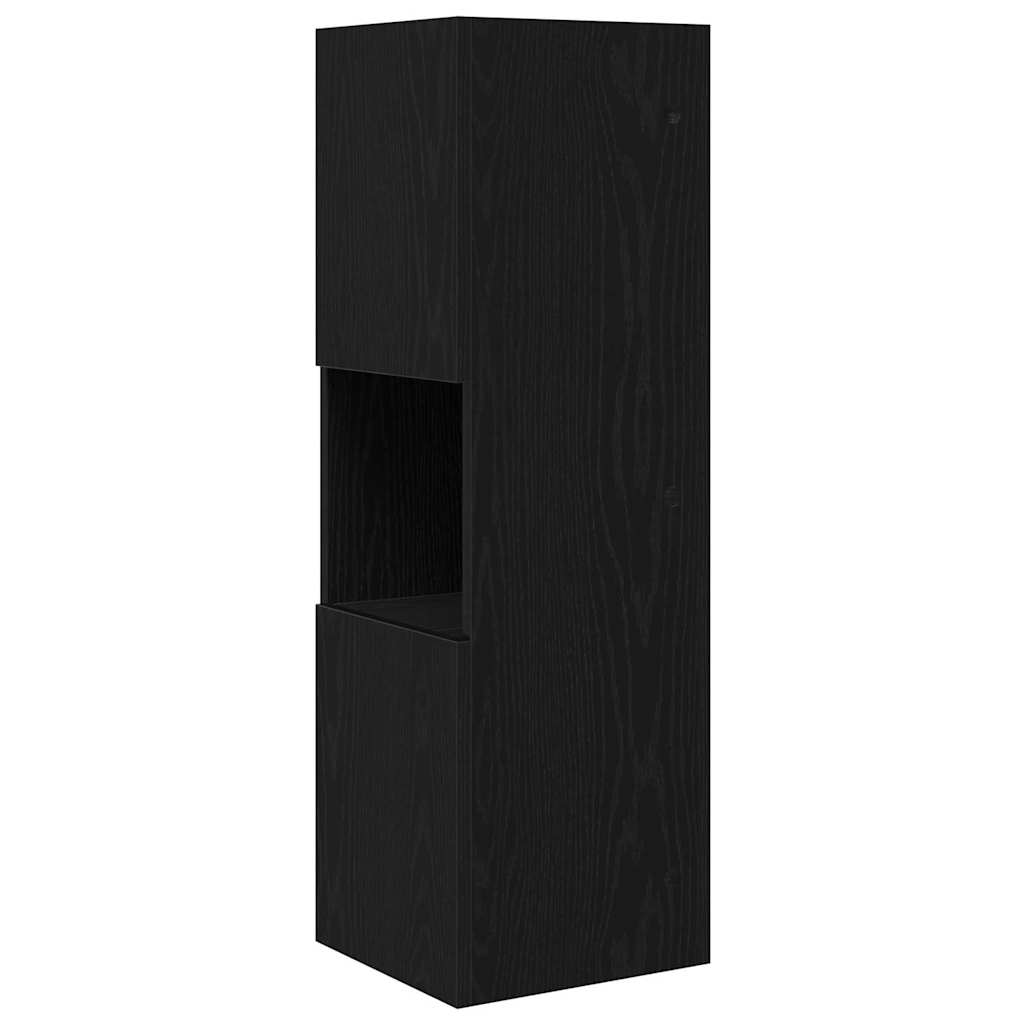 Hjørneskap Svart Eik 30,5x30x95cm Konstruert tre