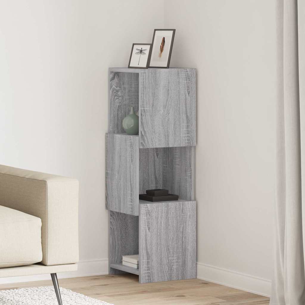 Hjørneskap 30,5x30x95cm Konstruert tre Grå Sonoma