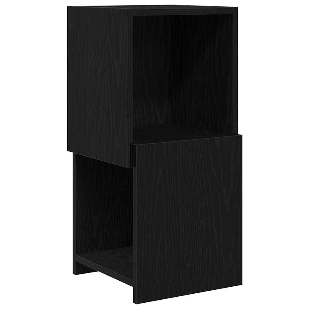 Hjørneskap 30,5x30x65cm Konstruert tre Svart Eik