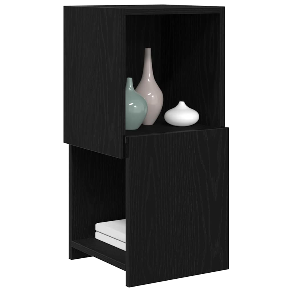 Hjørneskap 30,5x30x65cm Konstruert tre Svart Eik