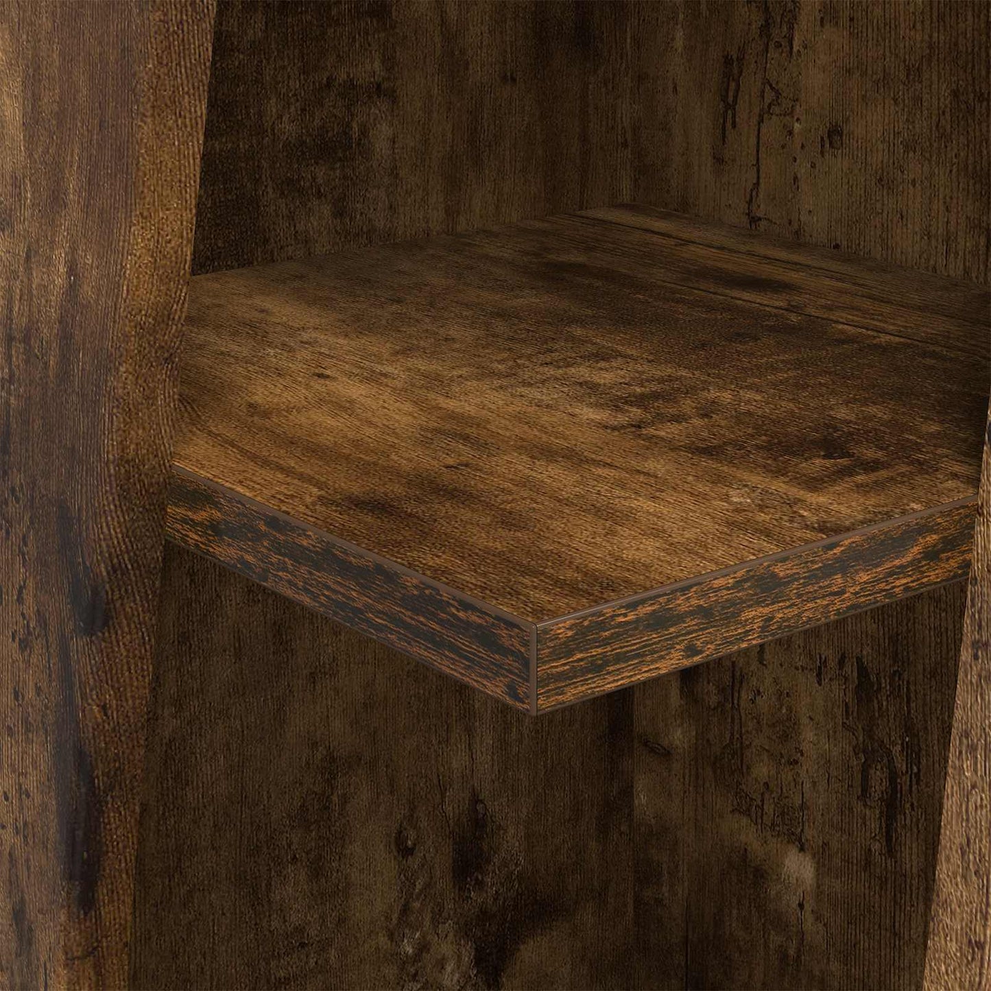 Hjørneskap Røkt eik 27,5x27x102cm Konstruert tre