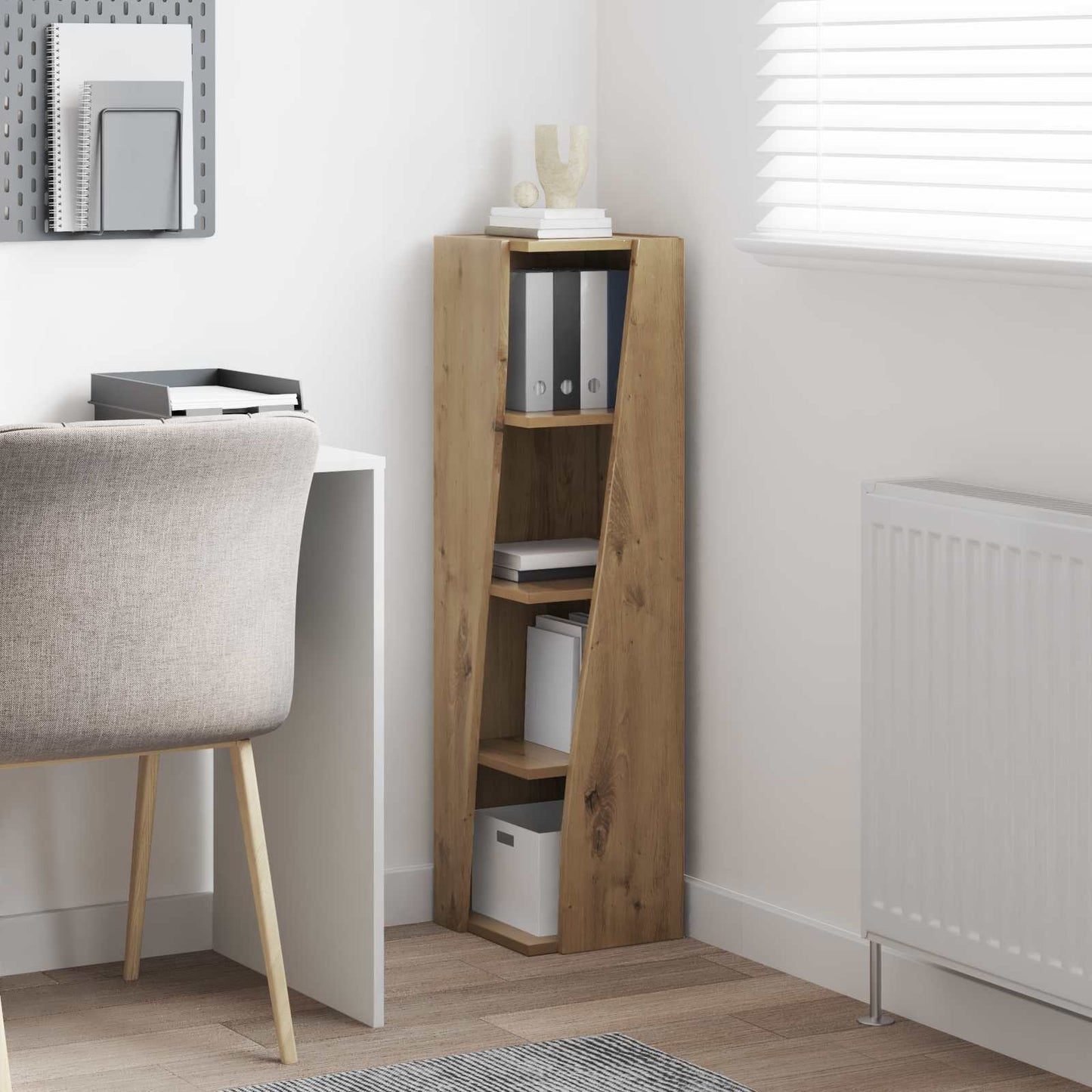 Hjørneskap 27,5x27x102cm Konstruert tre Artisan Eik